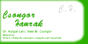 csongor hamrak business card