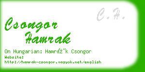 csongor hamrak business card